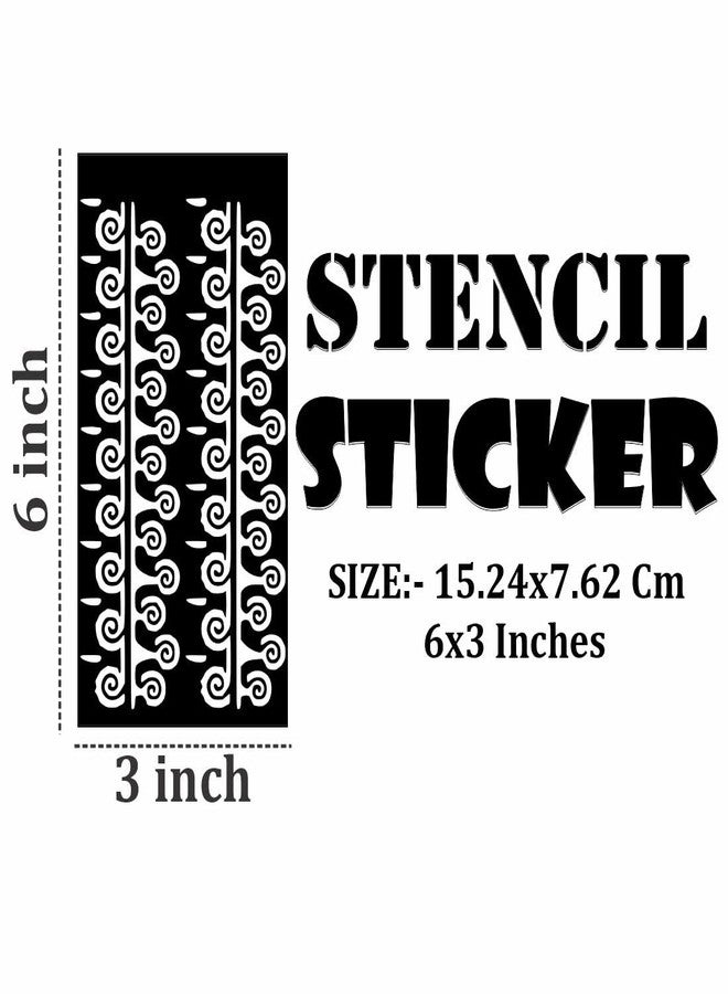 Komstec Floral and Mandala Mehndi Sheets with Easy Application Format Kids can Decorate notebooks, Drawings, or School Projects with Stencil Stickers - Image 4